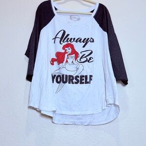 Torrid Vintage Disney Little Mermaid baseball t shirt 3X